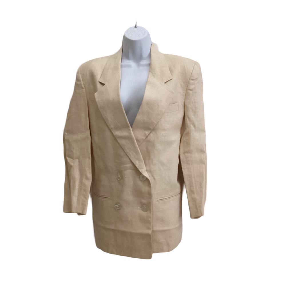 Vintage International Scene Linen Blazer